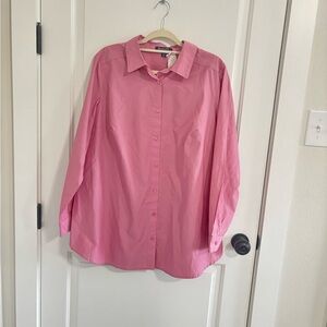 NWT Pink Button-Up Shirt
